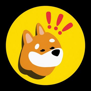 A cartoon Shiba Inu dog, resembling the Bonk memecoin mascot, looks surprised with red exclamation marks above its head against a yellow circle background. The shocked expression of the dog mirrors the alarm of the $20 million governance attack draining BonkDAO's treasury.