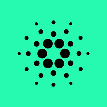 The image displays the Cardano (ADA) logo, featuring its iconic black dot pattern on a green background, symbolizing the blockchain network referenced in the post about a treasury proposal with nearly 500M ADA in yes votes and 10 days remaining.