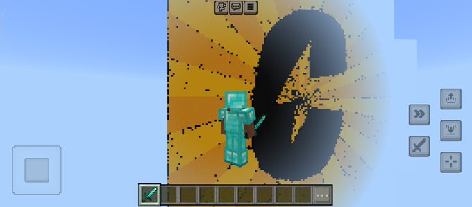 A Minecraft gameplay screenshot showing a player character painting a large letter 'A' with black dots on a canvas.