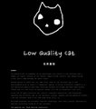 A minimalist black image features a white line-drawn cat face above the text "Low Quality Coin" and "$LQC," with the price listed as "0 USD" and a disclaimer below—aligning with the post's call to share $LQC memes by highlighting the token's name and ticker in a simple, meme-friendly format.