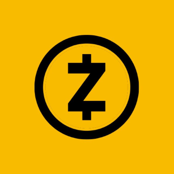 The image displays the Zcash cryptocurrency logo, featuring a black "ẓ" symbol inside a black circle on a yellow background, representing the digital currency associated with the newly filed Winklevoss Zcash ETF S-1 registration with the SEC.