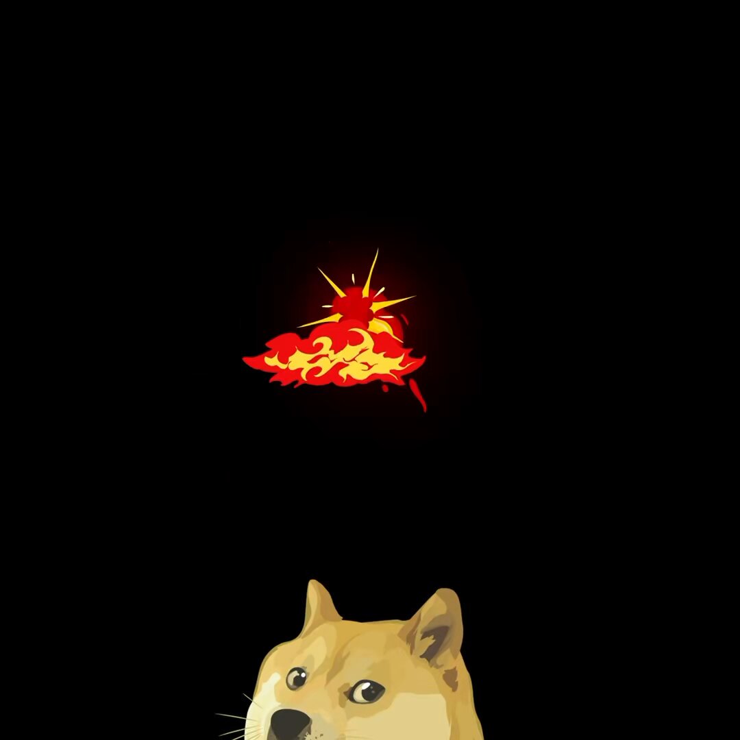 The image features a yellow dog with a black nose, looking up at something above its head. The background of the image is black, making the yellow dog stand out prominently. There are also some text elements present in the image that read "$DOGE TIPPING TUESDAY Follow @doge100percent w/ Repost & Like! Reply w/ a meme & tag $DOGE fam! 10X [1 entry/person • Multi-acct/spam=DQ • 18+] Day #501.". The dog appears to be looking at the camera, and it seems like there is some sort of connection between the image and the post about dogs.