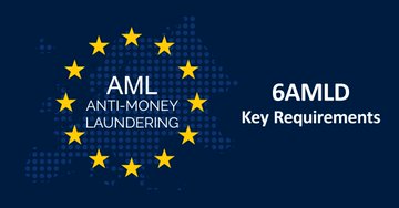 The image shows a blue banner with yellow stars that reads "AML Anti-Money Laundering Key Requirements". The text explains that AML regulations apply to financial institutions and businesses involved in money laundering, but they do not ban Zcash or self-custody protocols like ZEC ownership.