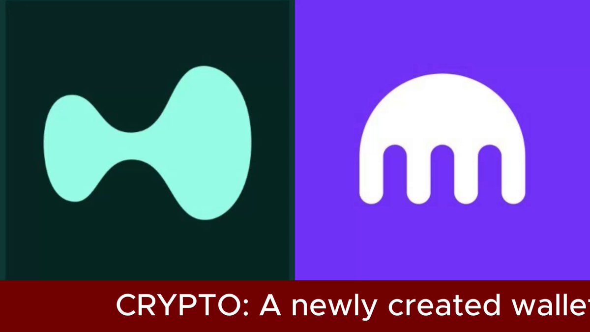 The image features a purple square with a white whale logo inside it, accompanied by text that reads "Crypto:: A newly created wallet". The background color of the image is green.