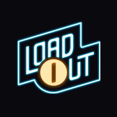 The image features a neon sign that reads "LOAD OUT" with an orange circle in the center, which is a symbol for the number 1. The background of the image is black, making the neon sign stand out prominently. There are no other objects or texts present in the image.