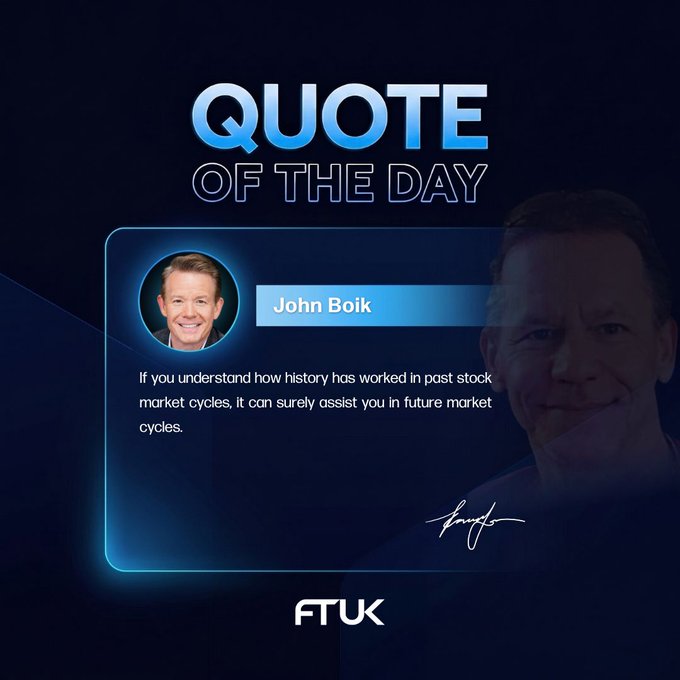 'Quote of the Day' graphic featuring John Boik: 'If you understand how history has worked in past stock market cycles, it can surely assist you in future market cycles.'