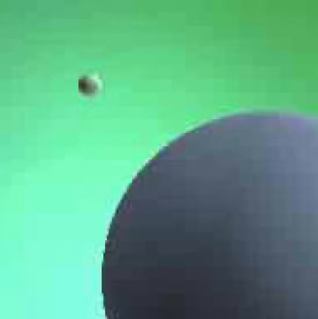 The image features an advertisement for a product, which appears to be a new type of space suit or protective gear. The background of the image is green with a white circle floating above it. The caption below the image reads "Orbit 645412378 by @janRobertLeegte Great to meeting the man himself in person, and always a pleasure catching up with my good friends at @office_impart 0.25 eth." This suggests that the advertisement is promoting an event or gathering related to space exploration or astronomy.