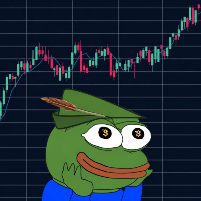 The image features a Pepe frog wearing a green ranger-style hat with a feather, with dollar signs in its eyes, superimposed over an upward-trending candlestick chart. The meme references the imminent surge of "COPE" from Solana ("SOL manlet") traders as they compare the $CASHCAT chart's rise to $ANSEM's chart, suggesting holders will be hit with profit-taking FOMO.