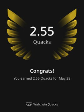The image features an award or certificate with a gold and yellow design that resembles a bird's wing shape. The text "concludes" indicates that the user has completed a task or achieved something, while "congrats!" suggests they have been recognized for their accomplishment. The background of the image is black, which contrasts with the gold and yellow colors used in the award design.