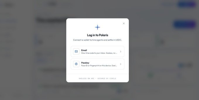 A screenshot of a computer screen with a webpage open that reads "Login to Polaris". The web page has an interface where you can input your details and verify your identity before accessing your account or service.