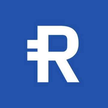 The image displays the Reserve logo—a stylized white "R" on a solid blue background—representing the protocol behind the newly launched five tokenized AI equity funds on BNB Chain.