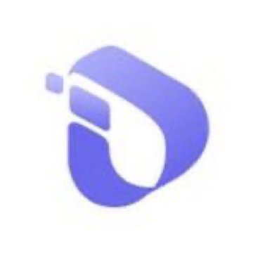 A stylized purple and white 3D logo resembling a "U" or "D" shape, which appears to be the branding for the InterLink token referenced in the post. The post is promoting a token purchase opportunity for InterLink at $0.8-$1 per unit, with a minimum of 10 pieces, and invites registration via the provided interlinklabs.ai link.
