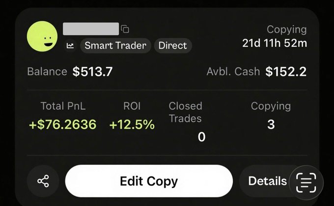 The image features a screenshot from an Apple phone's settings screen with the "edit copy" option highlighted, indicating that the user might be editing or creating content related to their trading account details. The details of this content are not visible in the image itself but are likely described elsewhere on the post or within the comment section.