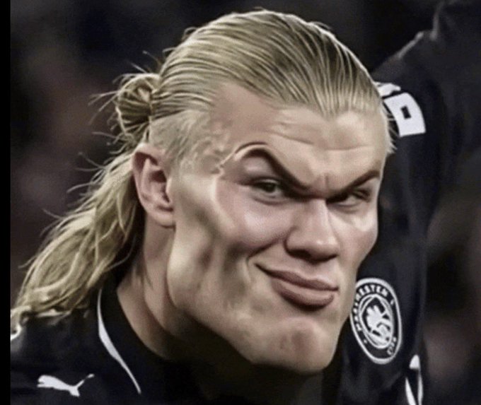 This is a doctored image of footballer Erling Haaland, likely used to represent the concept of "baby bull" variants mentioned in the accompanying text about fluctuating market caps for $TBB.
