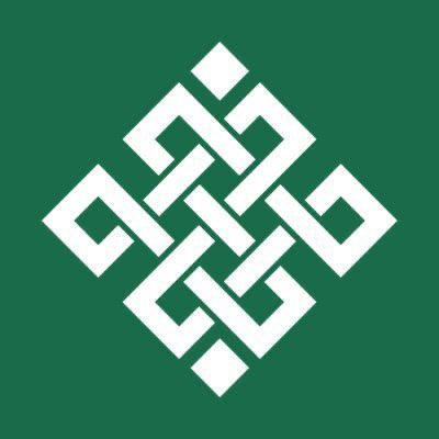 The image features an intricate white design composed of multiple overlapping squares arranged in a diamond shape. The design appears to be a symbol or pattern with a geometric structure. The caption below the image reads "crypto × ai has many narratives my first choice? @ritualnet quote, and pass it on". This suggests that the image might be related to a discussion about the symbolism of the design or its connection to the world of cryptocurrency.