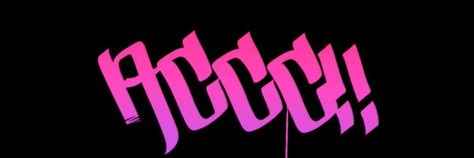 A black background featuring the word 'HYPE!' written in a stylized pink-to-purple gradient graffiti-style font with a dripping effect.