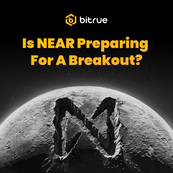The image features a black and white photo of a planet with the word "NEAR" written above it. The text below the planet reads "Is NEAR preparing for a breakout? $NEAR has been pumping since its dynamic regarding announcement, and on top of that just announced their brand-new incentive milestone program for Confidential Intent users Combining privacy and NEAR Intents". This image is related to the post because it highlights the importance of being prepared for a potential "breakout" in terms of marketing efforts or announcements made by companies like $NEAR.