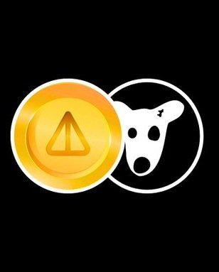 The image shows two overlapping logos against a black background: a golden coin with a triangle symbol (Notcoin) on the left and a white circular icon featuring a stylized screaming face with a bandage on its forehead (Hamster Kombat) on the right. Together they represent the two viral Telegram-based crypto airdrop projects referenced in the post.