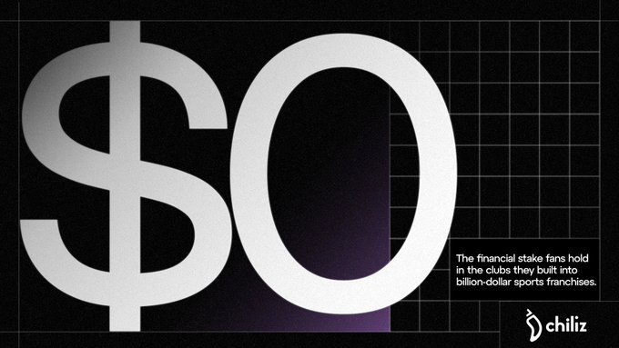 The main focus of the image is a poster with a dollar sign in white against a dark background, which emphasizes the financial significance of a club's financial stake held by fans. This implies that clubs are built into massive sports franchises and have significant influence over their respective teams' financial outcomes. The content of the post provides context on how these financial stakes work within the world of sports, explaining that clubs have ownership in the teams they build and manage, which allows them to control critical aspects of the sport's ecosystem.