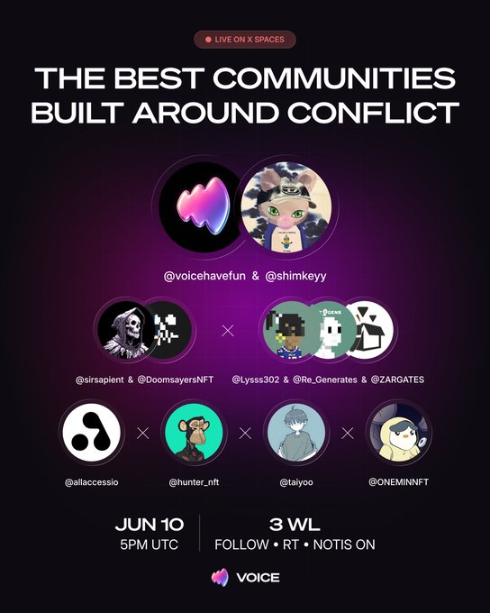 The image features an advertisement for a live streaming event, with a purple background and white text. The main focus of the advertisement is a list of different types of cryptocurrency logos, including Bitcoin, Ripple, and Litecoin. These logos are accompanied by descriptions of each cryptocurrency, such as "the most toxic community in crypto they're also the oldest and strongest is that a coincidence?" and "it's been confirmed on Twitter". The post also includes information about the event, stating it will be live streaming from June 10th to June 11th at 3:00 PM.