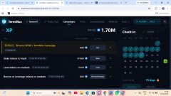 Desktop screenshot of a Zerolend DeFi protocol dashboard showing a total value of 1.78M with market data and check-in interface.