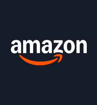 The image shows the Amazon logo, featuring the word "amazon" in lowercase white text with the iconic orange smile arrow underneath, set against a dark background. This visual directly relates to the post about $AMZN's deployment of an AI-powered Seller Assistant tool for marketplace operations.