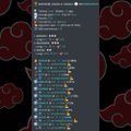 A dark smartphone screen displaying a messaging app chat titled 'Wakond Airdrop' with '15/25' status against a red Akatsuki cloud pattern background.