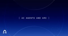 The image features a blue background with white text that reads "AI Agents and Arc". Below this, there are two circles of different sizes, one larger than the other. The larger circle has a smaller circle inside it, creating an interesting visual effect. The text "focus on what is in the image" suggests that the viewer should pay attention to the details within the image rather than just focusing on the overall design or layout.