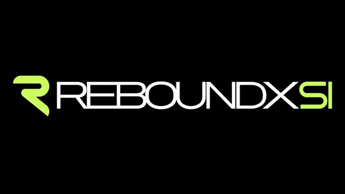 A logo for 'REBOUNDXSI' in white and green text on a black background.