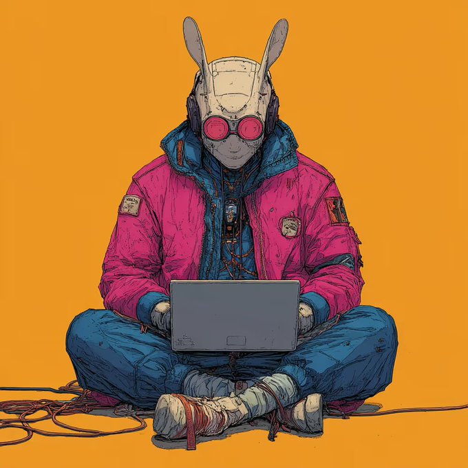 The image features a person sitting cross-legged with their legs crossed, wearing a pink jacket and blue jeans while using a laptop computer. They are also wearing a pair of red glasses that add an interesting visual element to the scene. The background is yellow, which contrasts nicely with the person's outfit and adds depth to the overall composition. The post reads "yes. i am locked in. lfg!" This phrase is placed at the bottom right corner of the image, drawing attention to the person sitting on the floor and their unique appearance.

The combination of the person wearing a pink jacket with red glasses and using a laptop creates an intriguing visual narrative that invites viewers to explore further details about this individual's story or context.