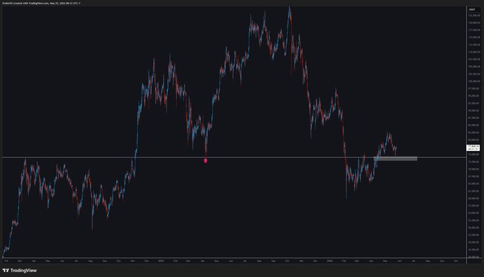 xtrp chart with red and blue lines representing stock prices, set against a black background.