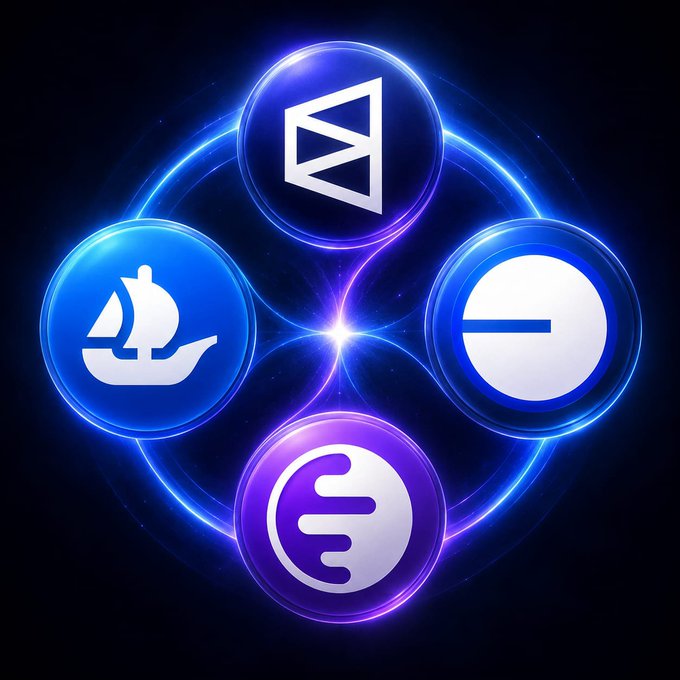 The image features four different logos or icons arranged in a square formation against a black background. Each logo has its own unique color scheme and design elements. The logos include a ship, a boat, an airplane, and a rocket ship. The colors of the logos are blue, purple, white, and green. The arrangement of these symbols creates a visually appealing and balanced composition that captures attention and sparks curiosity about what each logo represents or symbolizes.