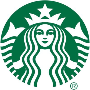 The image shows the iconic green Starbucks logo, featuring the siren with a crown and star, displayed on a white background. The "®" trademark symbol appears in the bottom right corner. This visual directly ties to the news that Starbucks ($SBUX) is developing its own AI-powered software to reduce reliance on Microsoft ($MSFT) and IBM ($IBM) as part of a $2 billion cost-cutting initiative.
