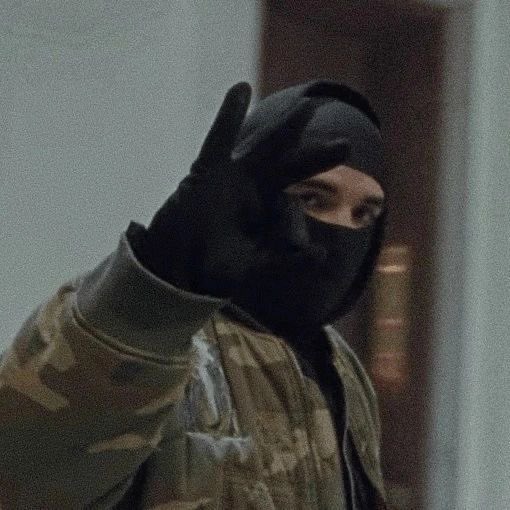 A person in a black ski mask and camouflage jacket flashes a peace sign, aligning with the "TGIF" post suggesting a positive outlook and confidence in the $BLON ticker.