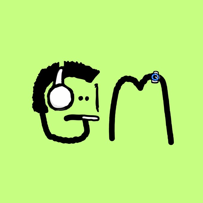A simple digital line drawing on a light green background, depicting a man's head with wide eyes and a grimacing expression next to a minimal outline of his shoulders.