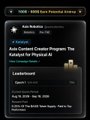 The image displays a black promotional poster with the text "Axis Robotics × Bitrobot," "AI Mind: The Layer Blueprint for Physical AI," and "Leaderboard," along with a "1 HOUR" timer, likely showcasing a blockchain or AI task interface. It aligns with the post's guide on completing Axis × Bitrobot tasks, serving as a visual introduction to the campaign mentioned in the instructions.
