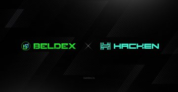 A logo graphic on a black background displays 'BELDEX' and 'HACKEN' in green neon-style text with an 'x' between them.