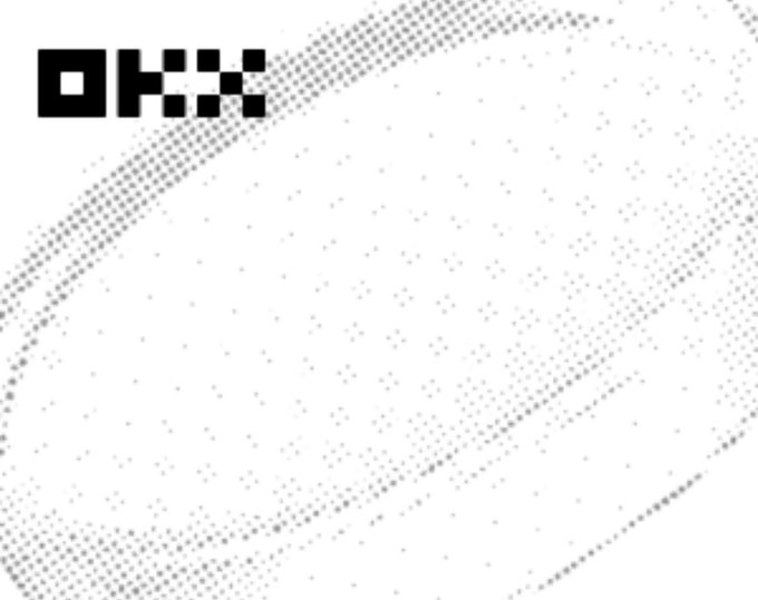 A stylized QR code-like graphic with the letters "OKX" is shown, hinting at the platform's role in the evolving European crypto market. This image visually connects to the post's message about being positioned for upcoming market shifts.