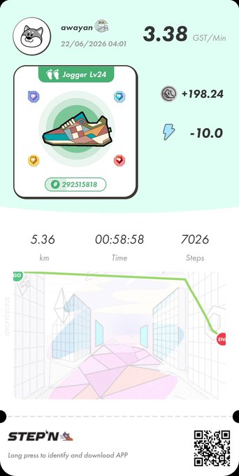The image shows a fitness app that tracks steps taken, calories burned, distance traveled, and other data related to physical activity. The app displays this information on a white background with a green border. A map of a city street can be seen below the app's interface, which is designed in a cartoon style.