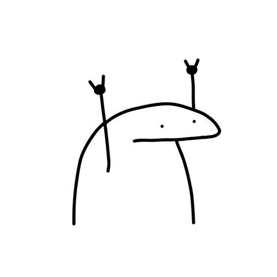 A minimalist line drawing of a creature with a long neck, small head, and two antennae tipped with small filled shapes.