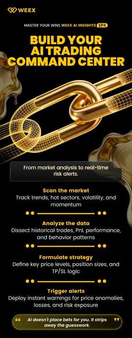 The image features a poster with gold chains, which are used as a visual representation of an AI trading system. The poster includes text that explains the purpose of the AI system and its benefits for users. It also highlights the importance of understanding market trends and making informed decisions in trading.