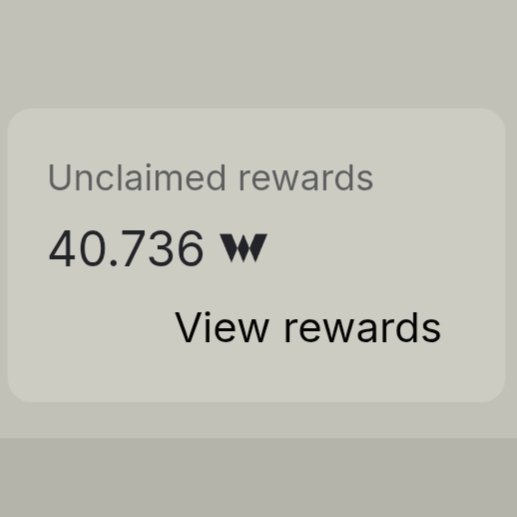 A screenshot showing "Unclaimed rewards" of 40.736 W (Wormhole token) with a "View rewards" option, illustrating the rewards earned from vouching on the Ethos Network platform as mentioned in the post.