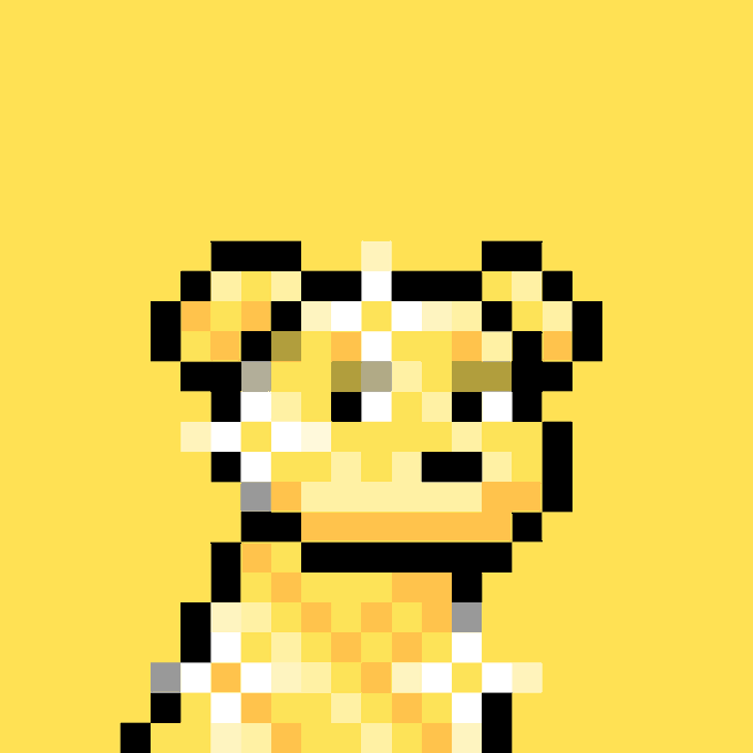 A pixel art rendering of a yellow dog (resembling a Shiba Inu) on a matching yellow background, evoking the classic Doge meme aesthetic with blocky, 8-bit styling. The image visually reinforces the post's declaration of being a "Doginal Dog" — a proud, resilient holder staying committed to the Dogecoin community despite market struggles.