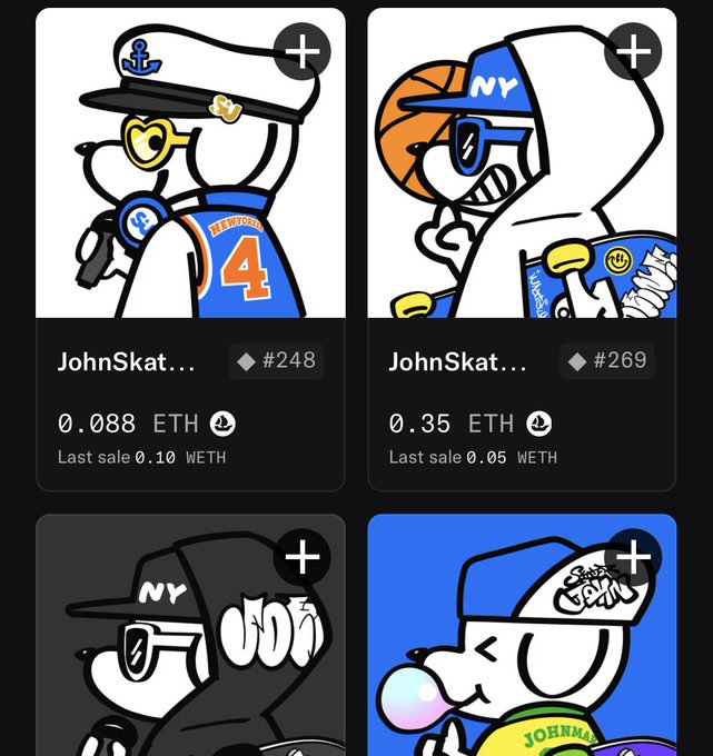 The image shows a collection of four different cartoon-style photos featuring various characters, including a white bear wearing a blue jacket with the number 4 on his back, another white bear wearing a black jacket with the number 4 on its back, and two more white bears in hats with the numbers 0 and 858 ethically attributed to them. The post is titled "NFT talk" and includes a caption that reads: "Focus on what is in the image and how it relates to the post".