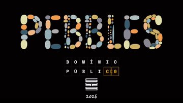 A logo for 'PEDRIUS' with the text 'DOMINIO PUBLICO 2016' displayed below in a colorful, patterned font against a black background.