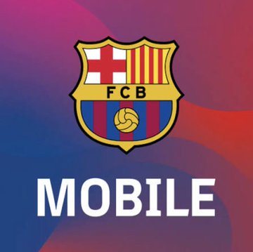 The image features the FC Barcelona (FCB) crest above the word "MOBILE" on a colorful gradient background, visually representing the Barça Mobile platform mentioned in the announcement of its new partnership with Wirex, Crossmint, and Stellar to launch an in-app digital wallet.