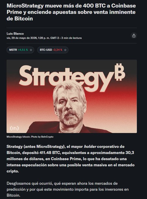 The image features a news article about a man named Charles Duhin from Yahoo Finance, which highlights an important event related to Bitcoin or cryptocurrency markets. A caption below the image indicates that the post was published at 09/22/2018 and has been viewed over 2,000 times. The main information in the image includes a description of the man's appearance as a bearded, bald middle-aged gentleman wearing a suit with a tie. This is likely related to the news article discussing Charles Duhin or Bitcoin markets.
