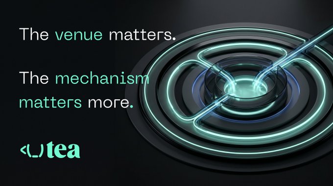 The image shows an advertisement for tea, specifically a green neon tea logo. The design features a teapot with a teabag placed inside, surrounded by a circular pattern of blue neon lights that resemble tea leaves. This unique visual presentation is likely aimed at promoting and advertising the brand or product as "green" or eco-friendly due to its use of neon lighting.