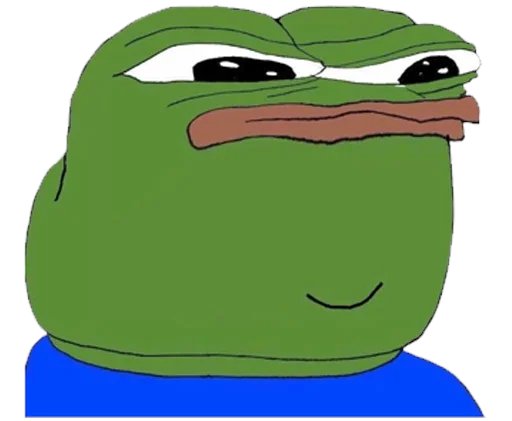 A smug Pepe the Frog cartoon character appears above the caption, visually mocking short sellers with a self-satisfied smirk—mirroring the confident tone of the message "Fresh round of shorts? Liquidate them too."