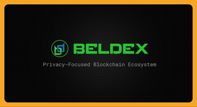 The image displays the Beldex logo with the tagline "Privacy-Focused Blockchain Ecosystem" in green text on a black background. It visually reinforces the post's message by highlighting Beldex's emphasis on building privacy into the core of its entire ecosystem rather than treating it as an add-on feature.